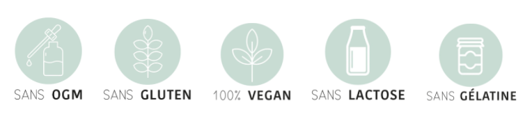 San OGM - Sans Gluten - 100% VEGAN - Sans lactose - Sans gélatine