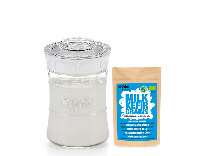 Kit de démarrage : bocal 848ml + 1 sachet souche kéfir de lait Bio »  Healthy Market